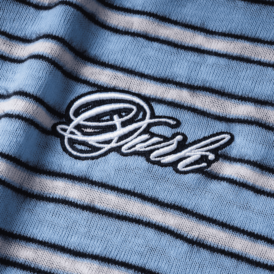 DVRK PRIVÉ FURRY STRIPES KNIT LONGSLEEVE POLO - BLUE 26