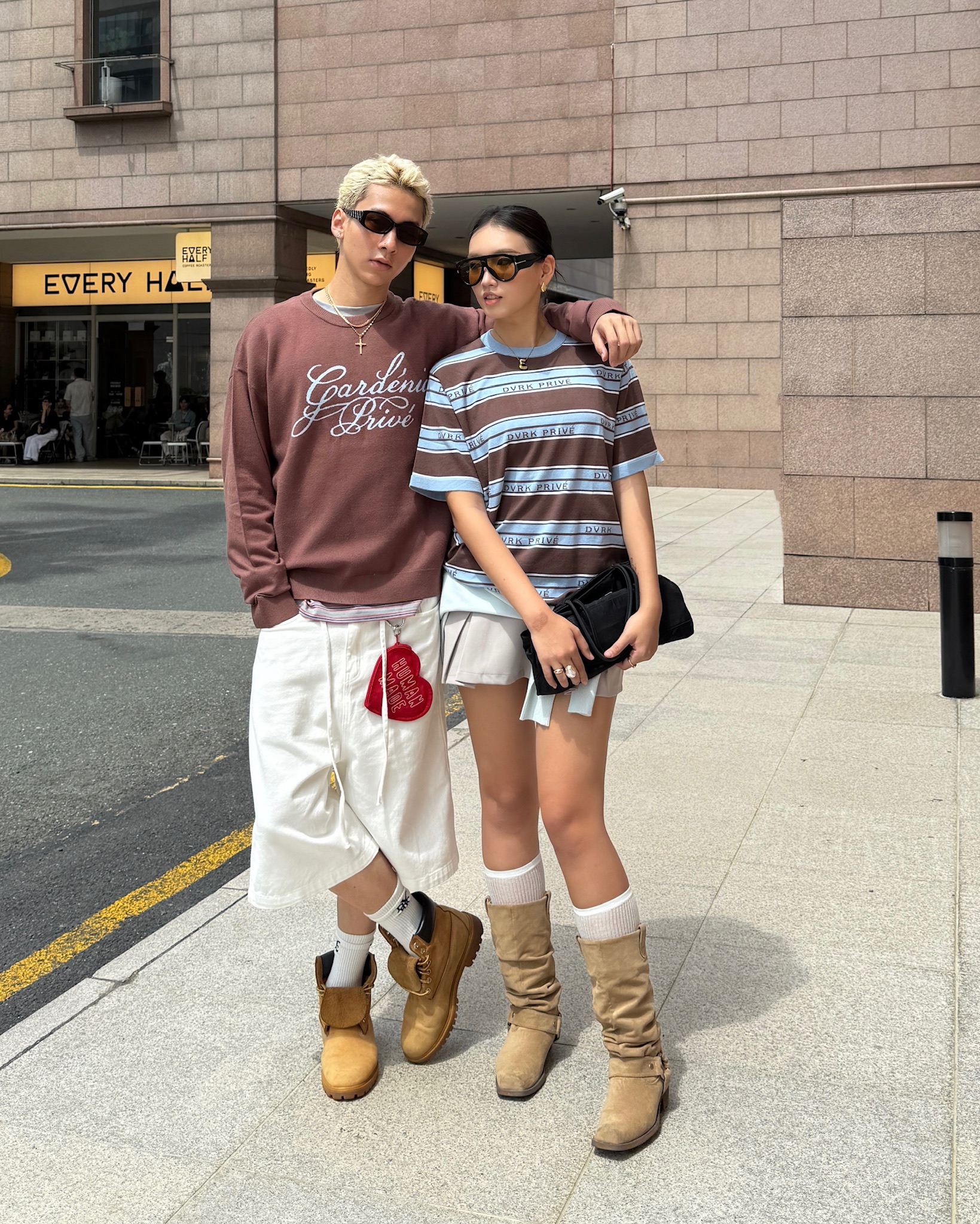 DVRK PRIVÉ GARDENIA LOGO SWEATER - BROWN 18