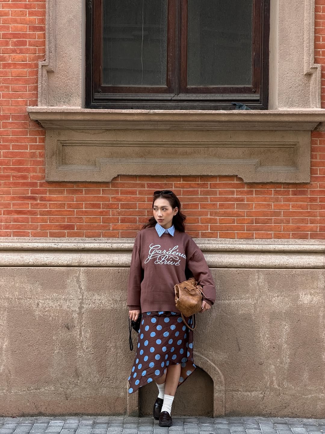 DVRK PRIVÉ GARDENIA LOGO SWEATER - BROWN 12