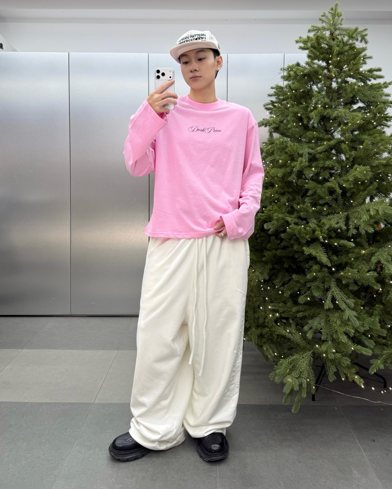 DVRK PRIVÉ GARDENIA UNION LONGSLEEVES TEE - PINK