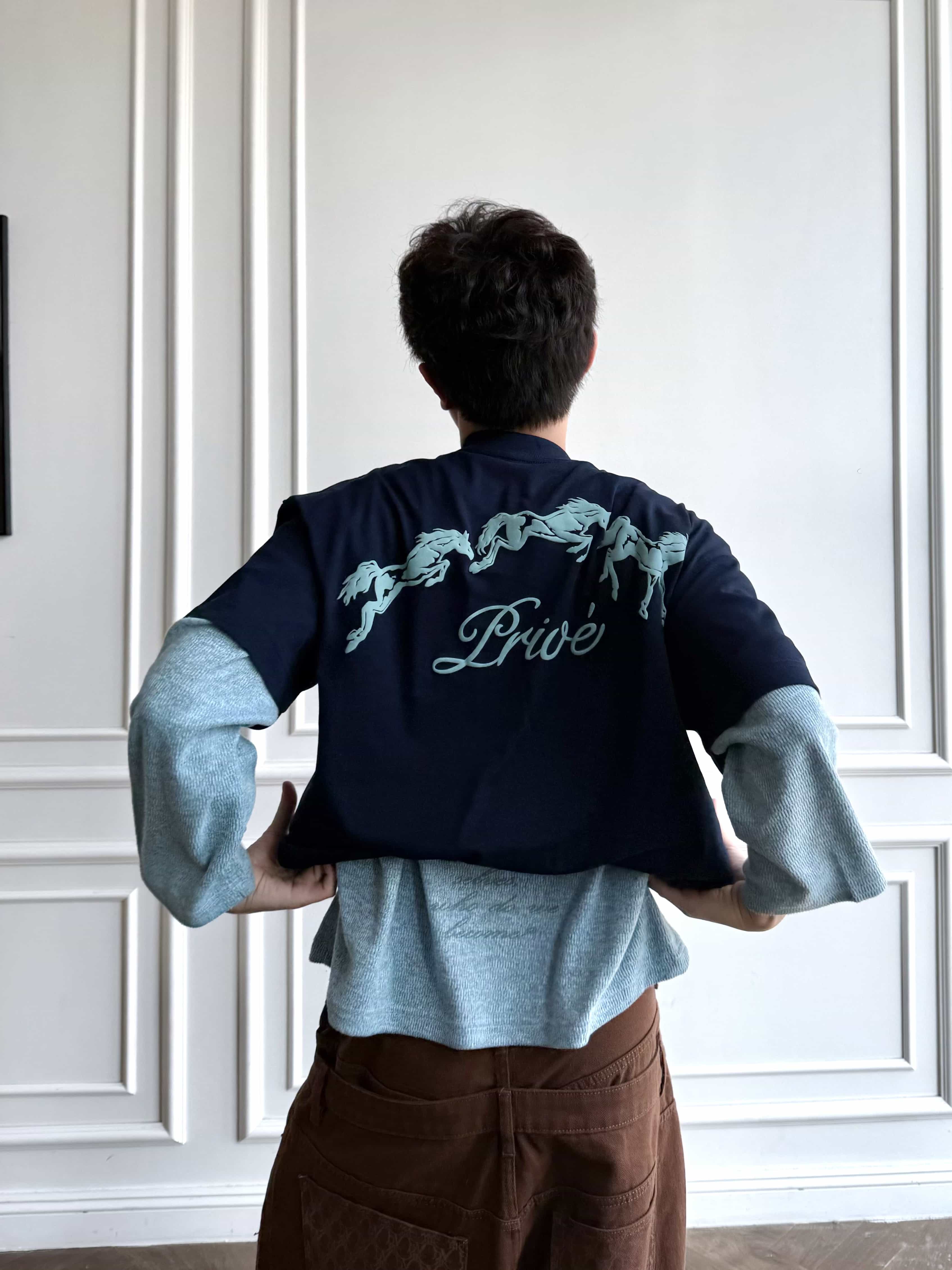 DVRK PRIVÉ HORSES TSHIRT - DARK BLUE 9