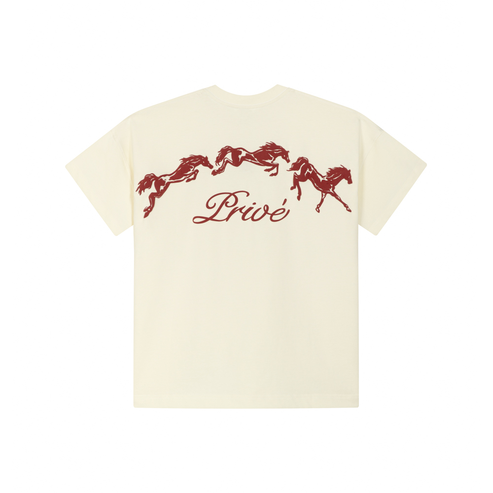 DVRK PRIVÉ HORSES TSHIRT - WHITE