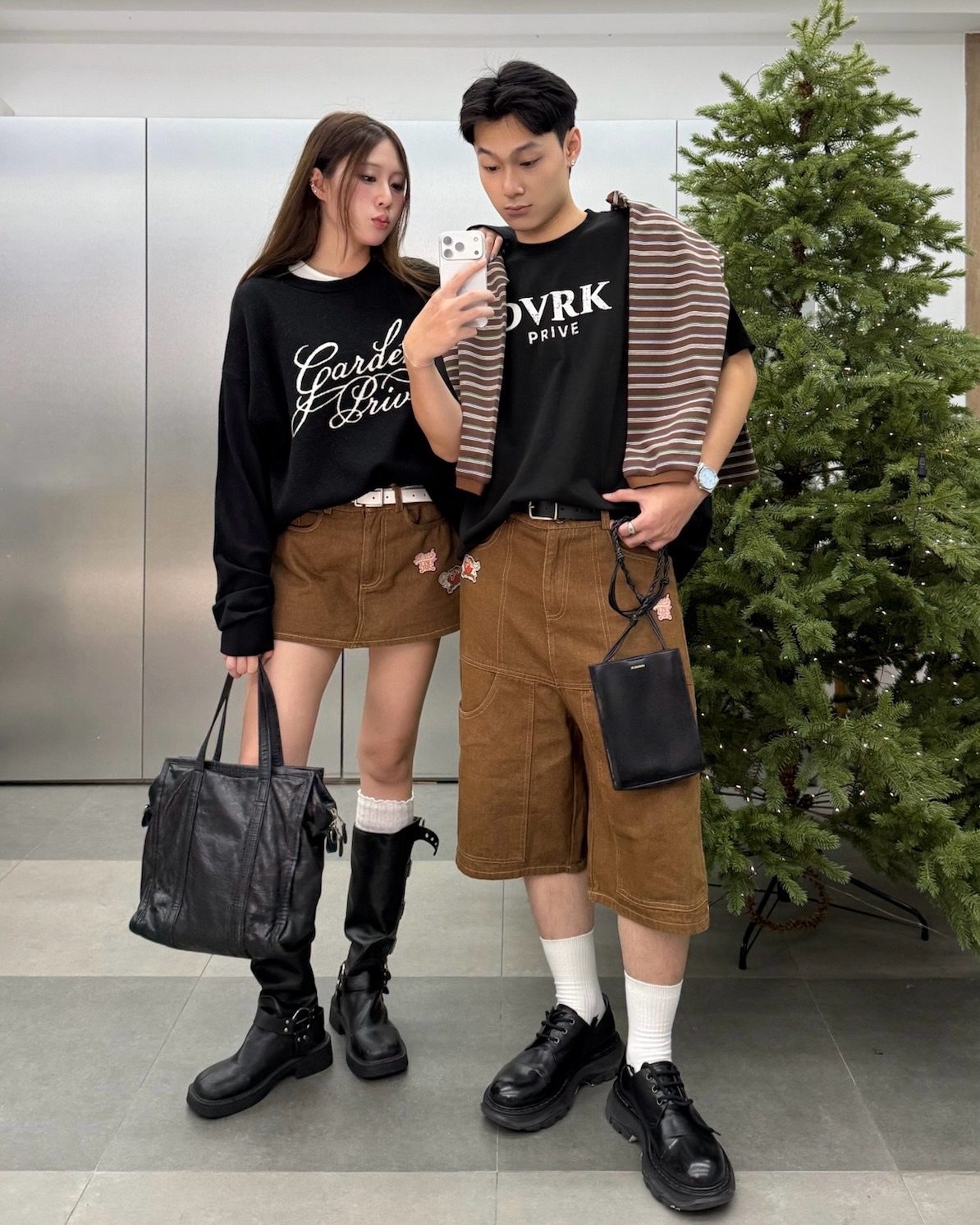 DVRK PRIVÉ LOVER DENIM MINISKIRT - BROWN 13