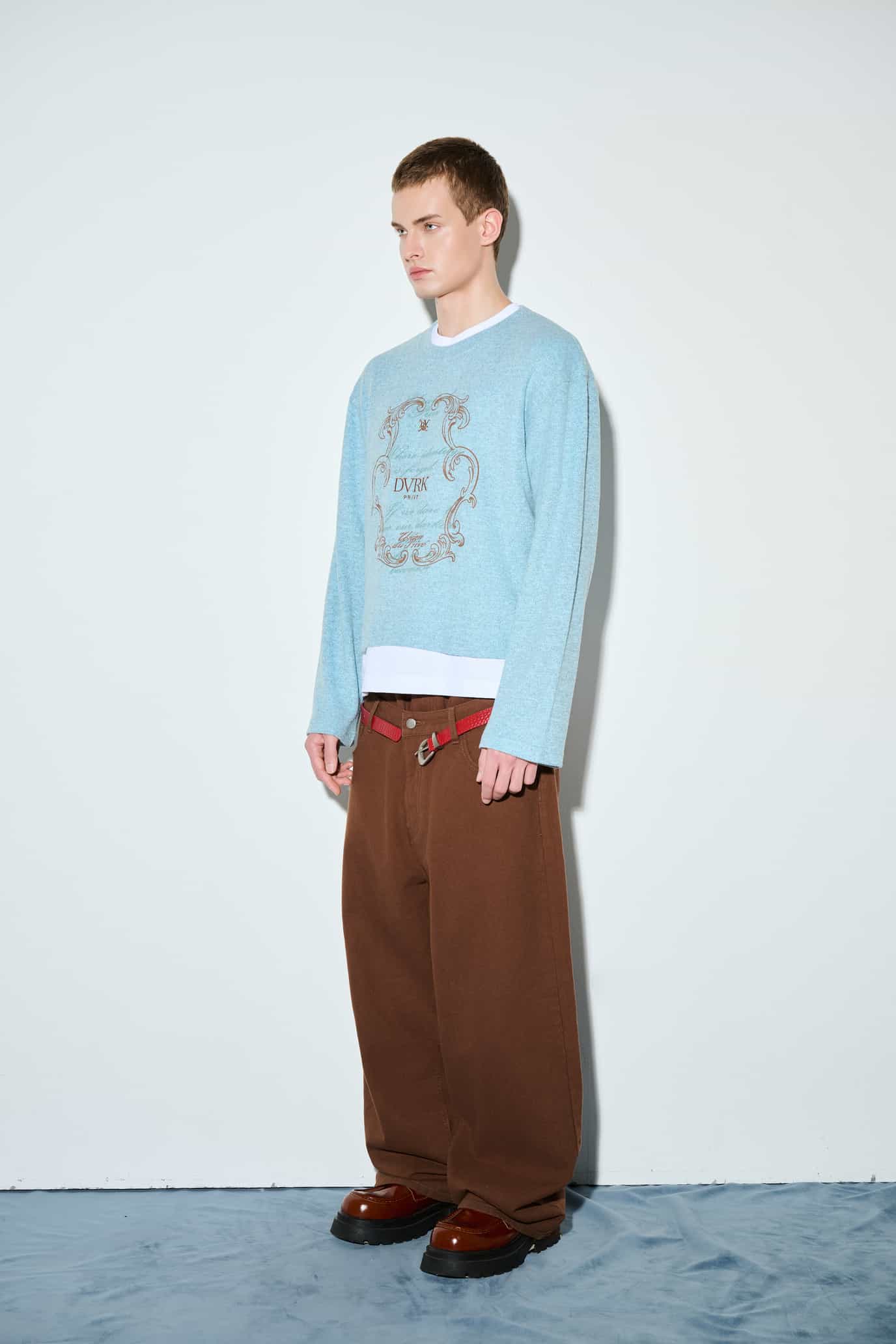 DVRK PRIVÉ ORNATE FRAME KNIT LONGSLEEVE - BLUE 4