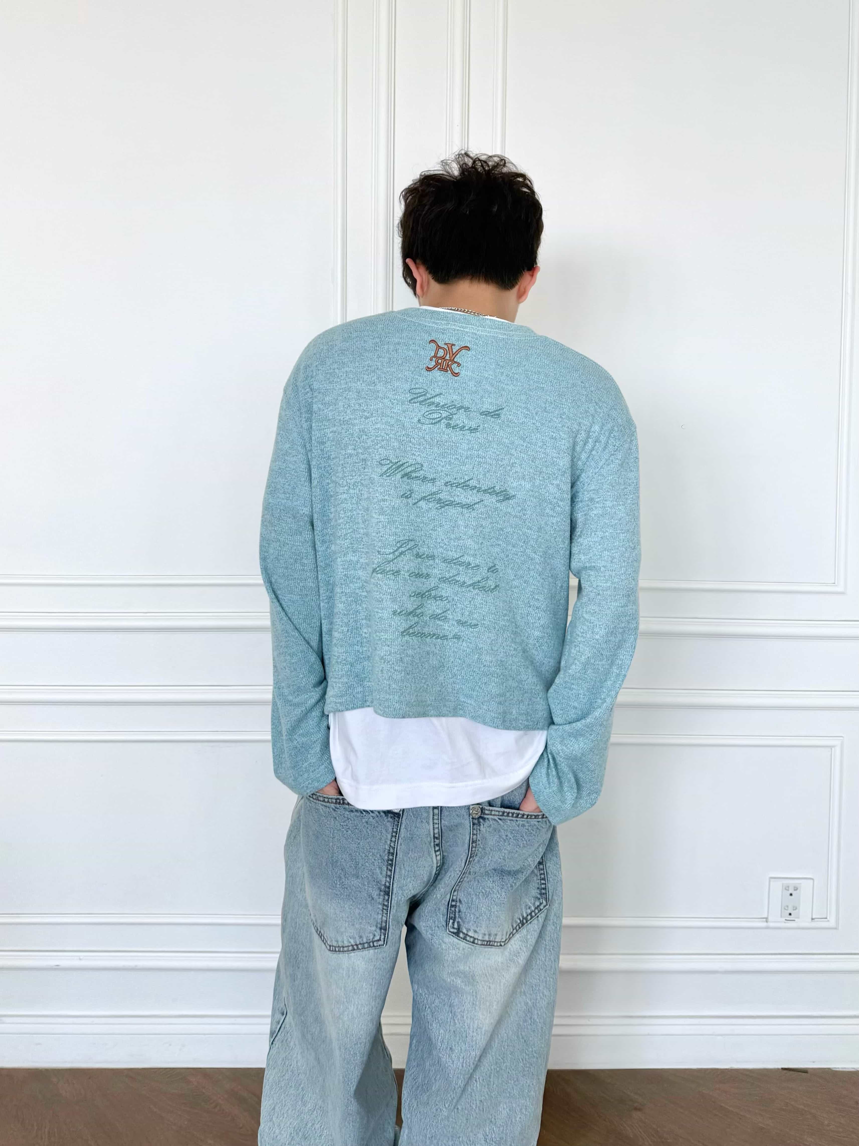 DVRK PRIVÉ ORNATE FRAME KNIT LONGSLEEVE - BLUE 11