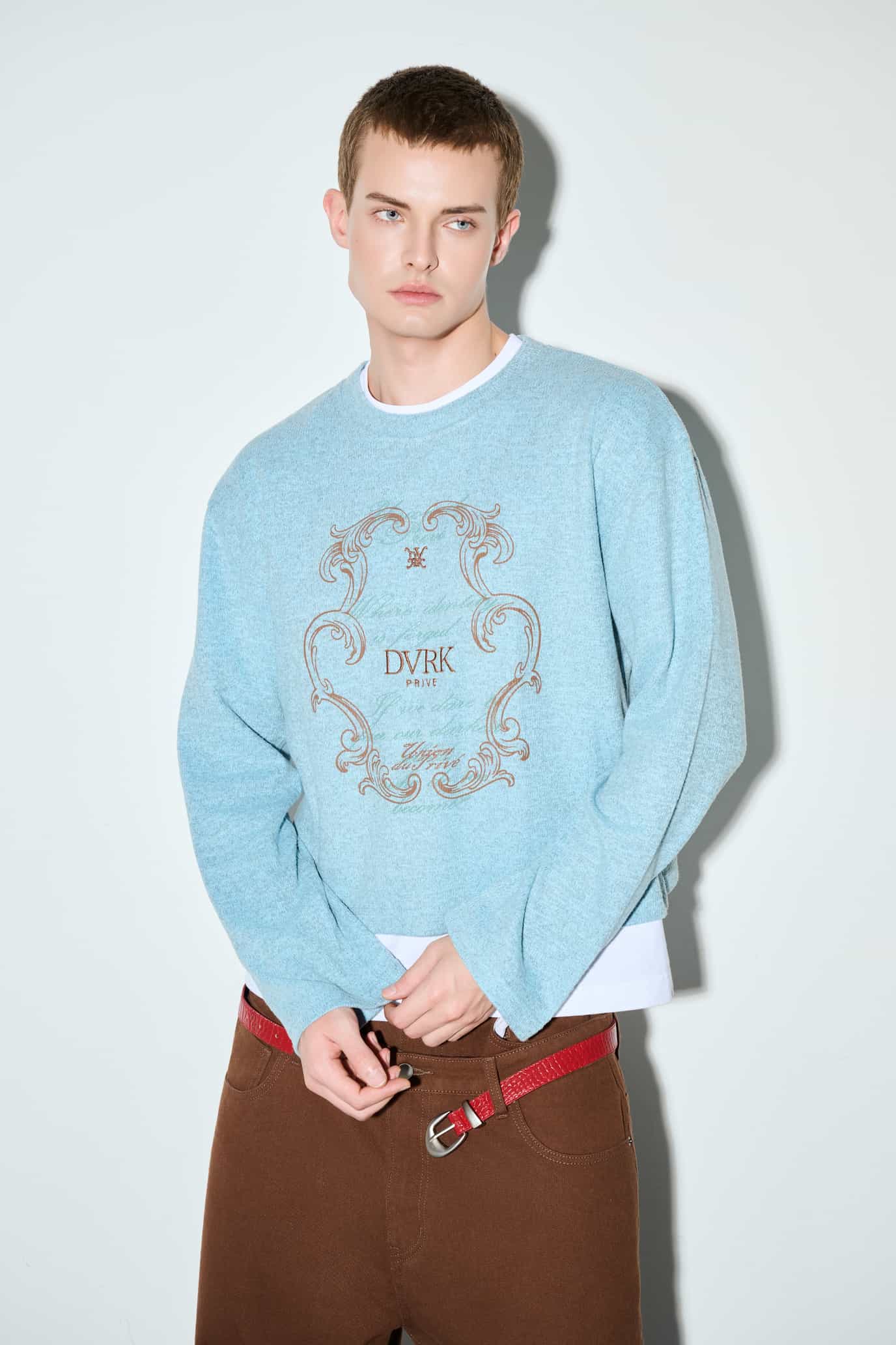 DVRK PRIVÉ ORNATE FRAME KNIT LONGSLEEVE - BLUE 7