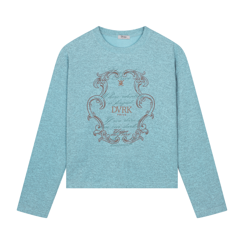 DVRK PRIVÉ ORNATE FRAME KNIT LONGSLEEVE - BLUE