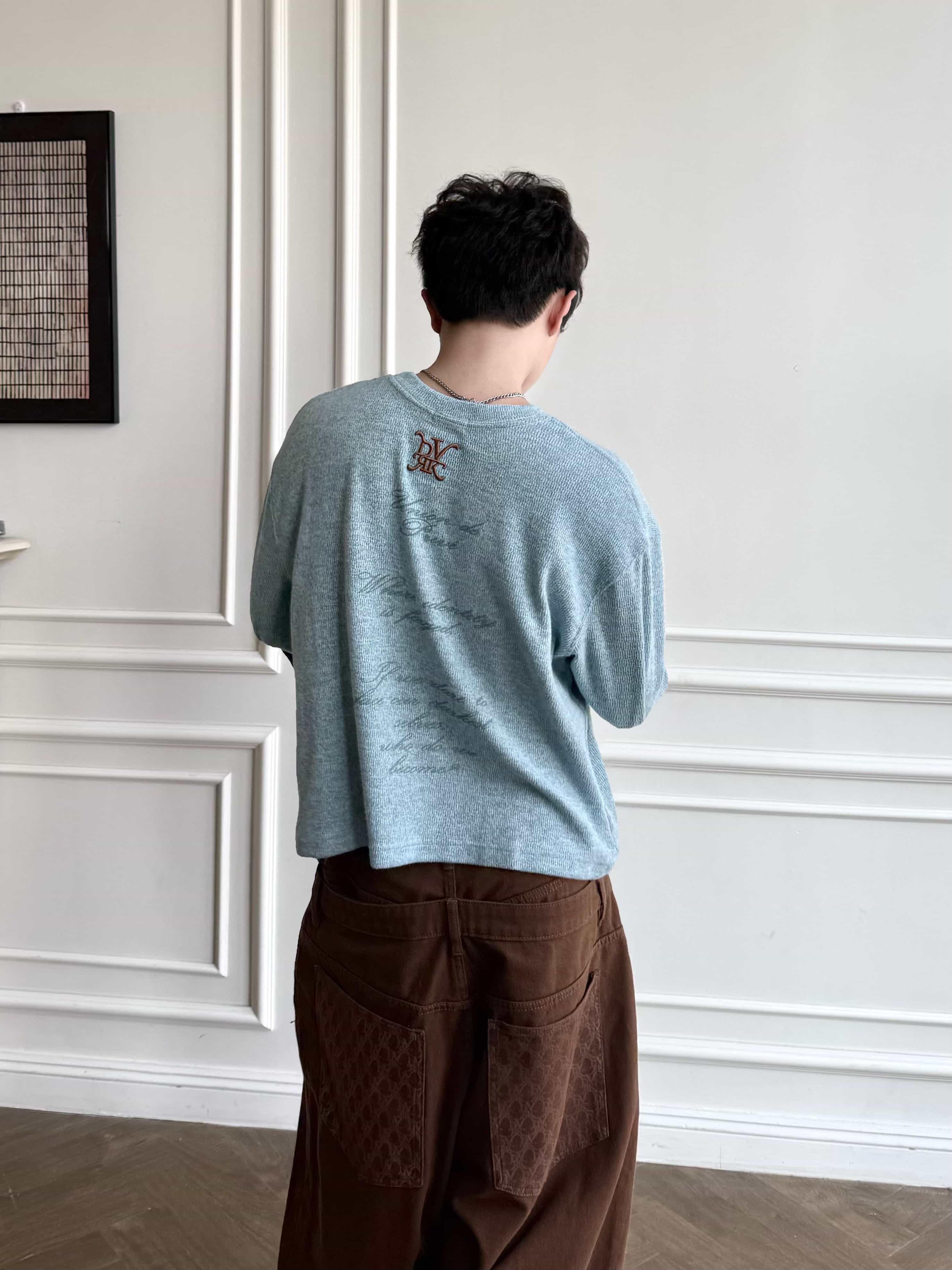 DVRK PRIVÉ ORNATE FRAME KNIT LONGSLEEVE - BLUE 13