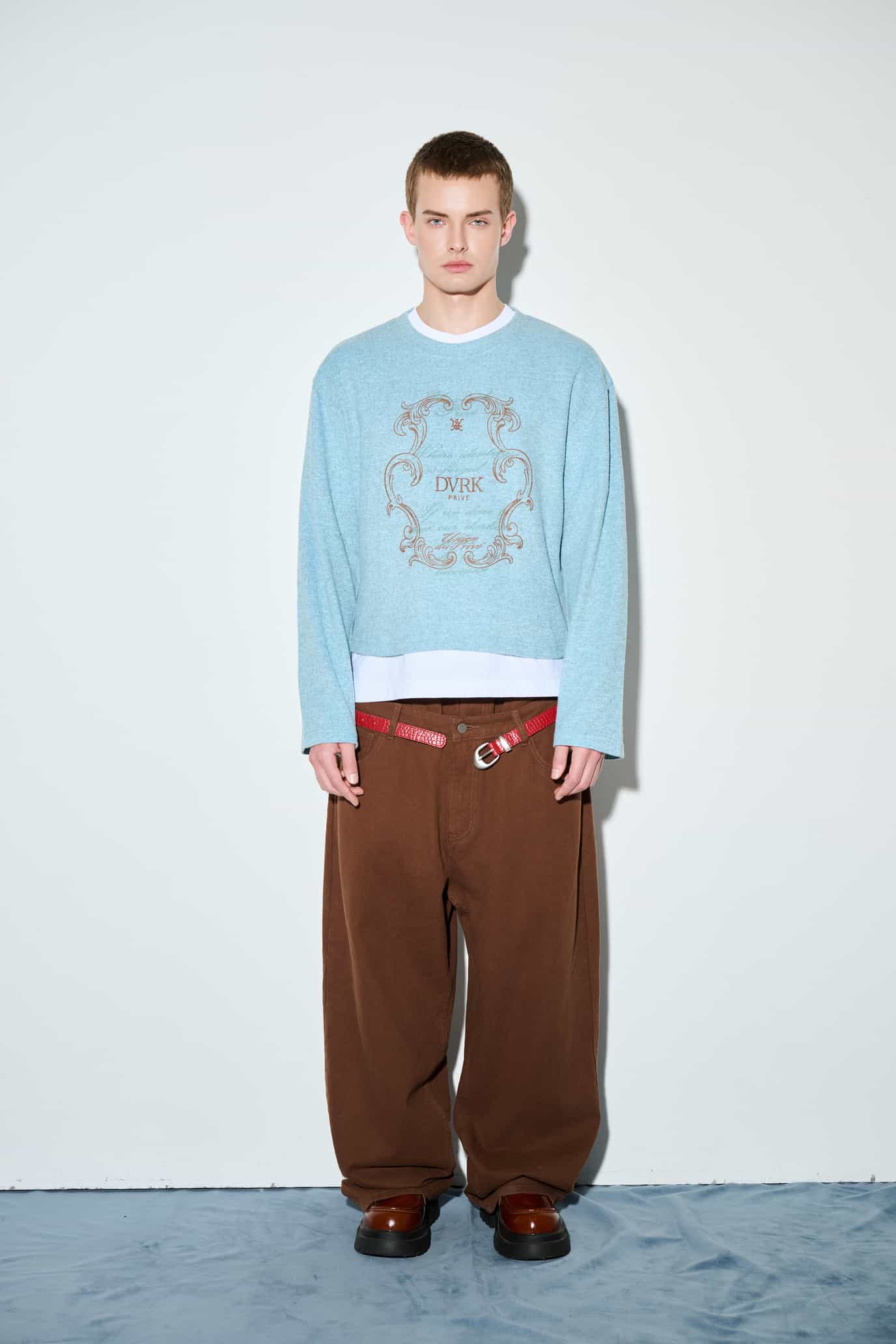 DVRK PRIVÉ ORNATE FRAME KNIT LONGSLEEVE - BLUE 2