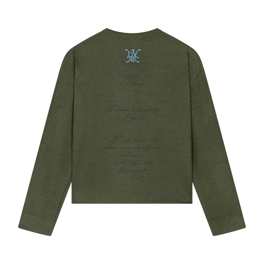 DVRK PRIVÉ ORNATE FRAME KNIT LONGSLEEVE - GREEN