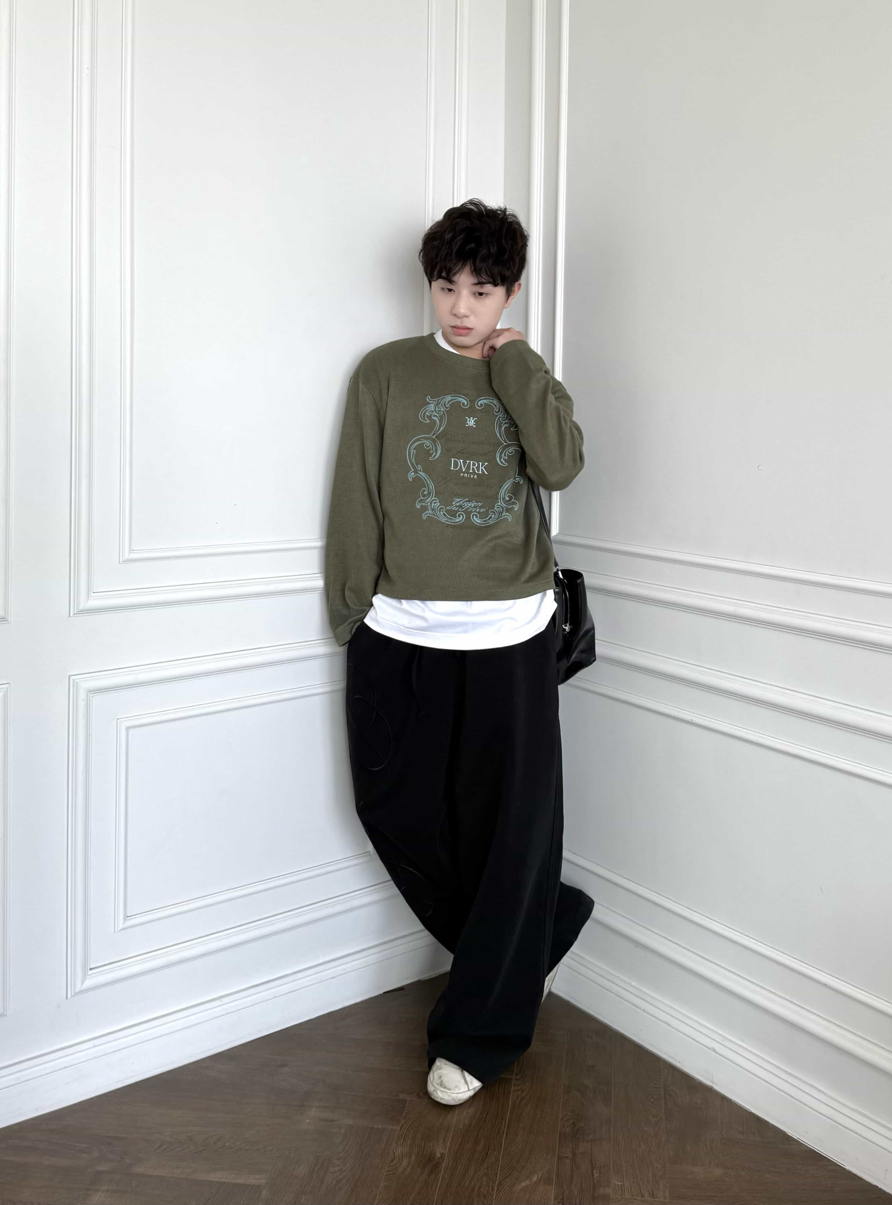 DVRK PRIVÉ ORNATE FRAME KNIT LONGSLEEVE - GREEN 12