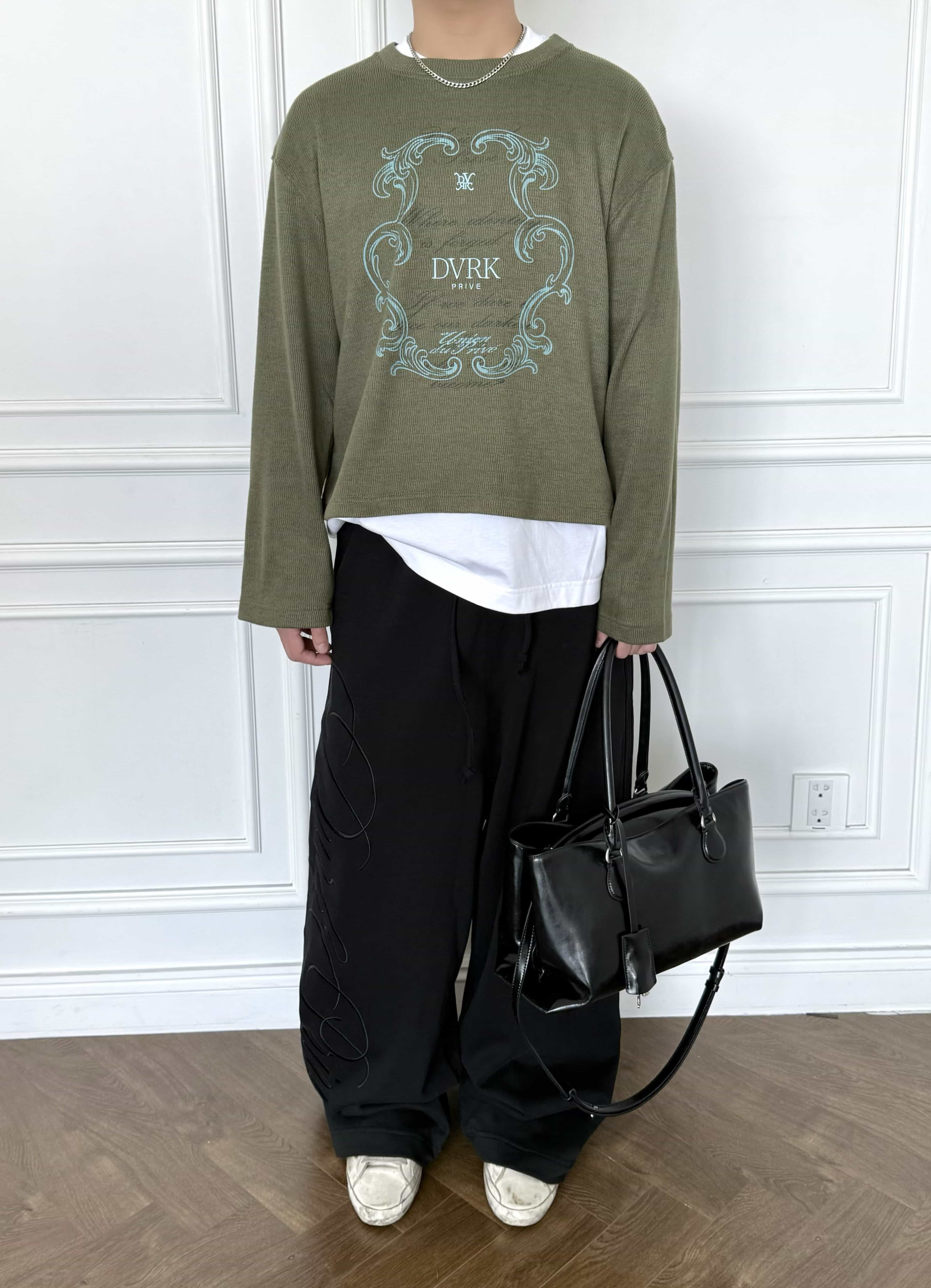 DVRK PRIVÉ ORNATE FRAME KNIT LONGSLEEVE - GREEN