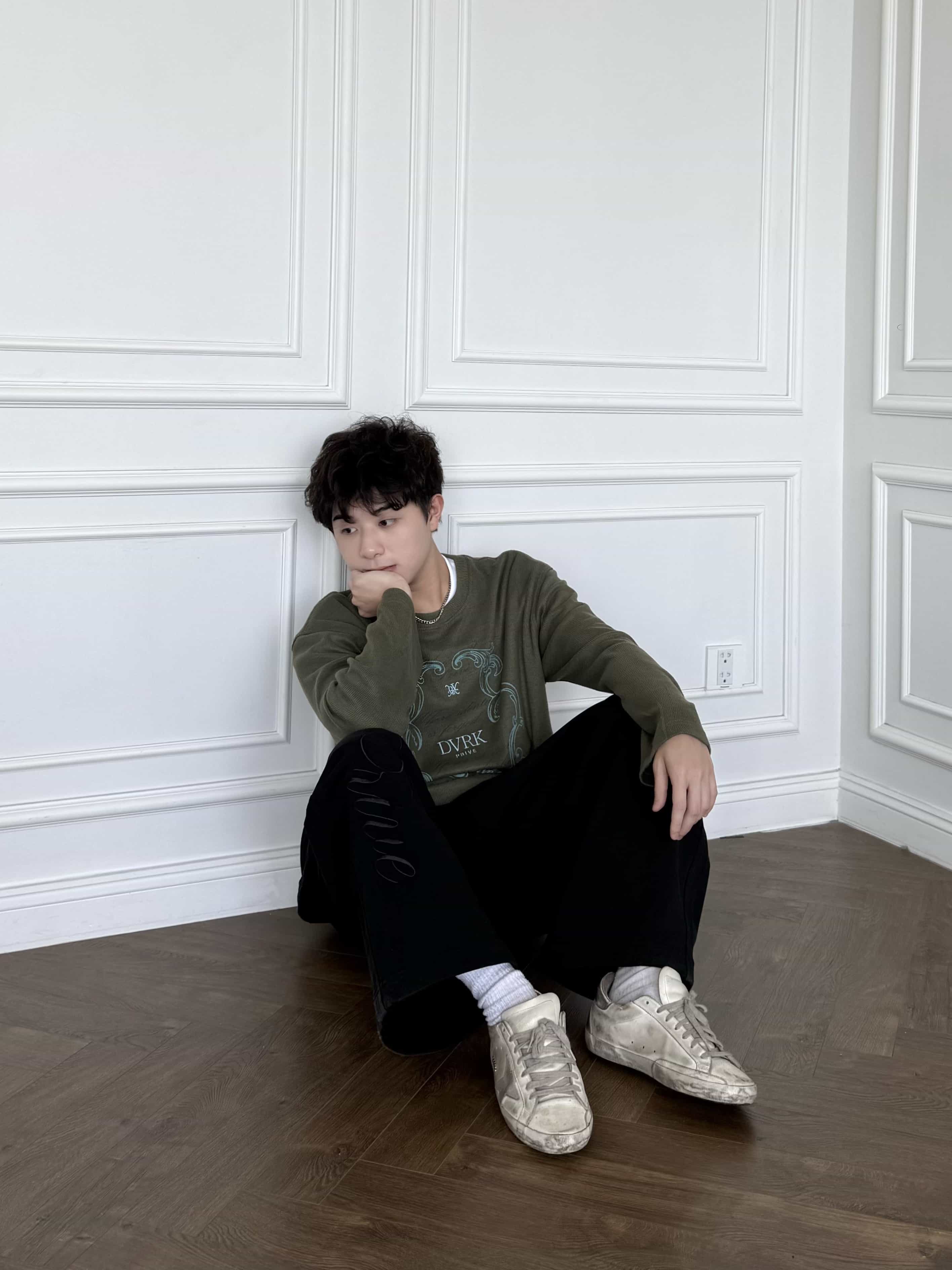 DVRK PRIVÉ ORNATE FRAME KNIT LONGSLEEVE - GREEN