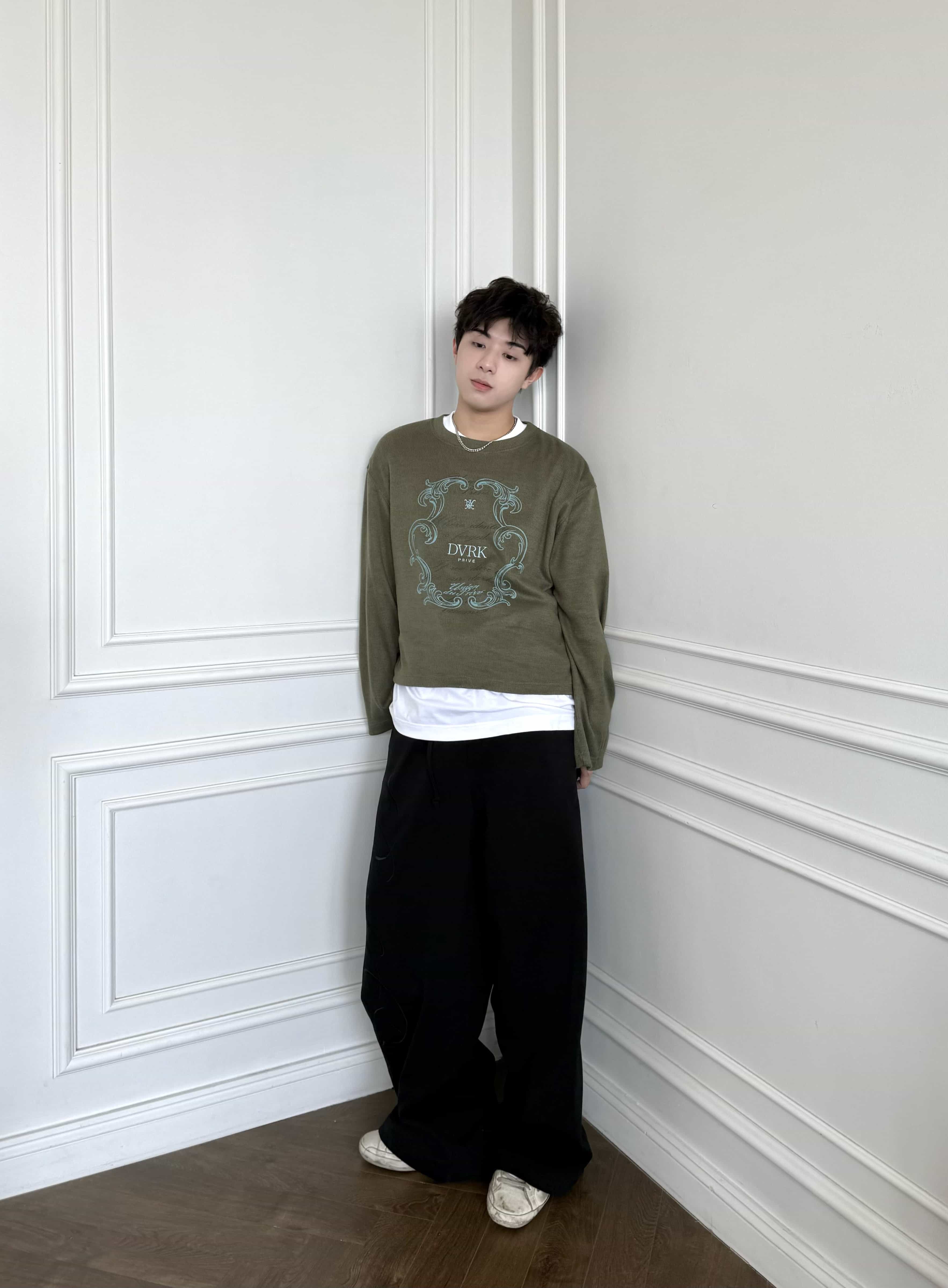 DVRK PRIVÉ ORNATE FRAME KNIT LONGSLEEVE - GREEN 7