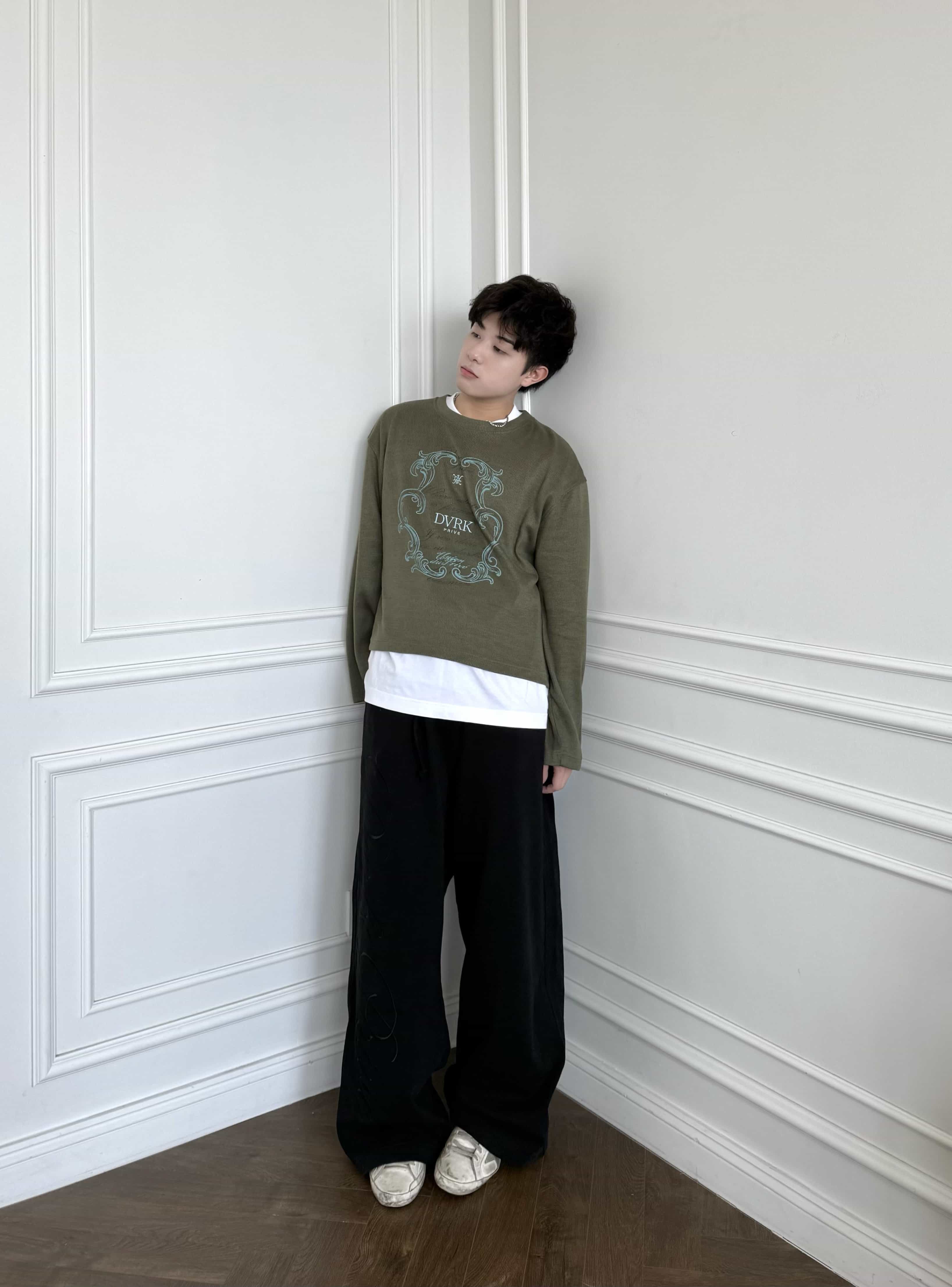 DVRK PRIVÉ ORNATE FRAME KNIT LONGSLEEVE - GREEN 10