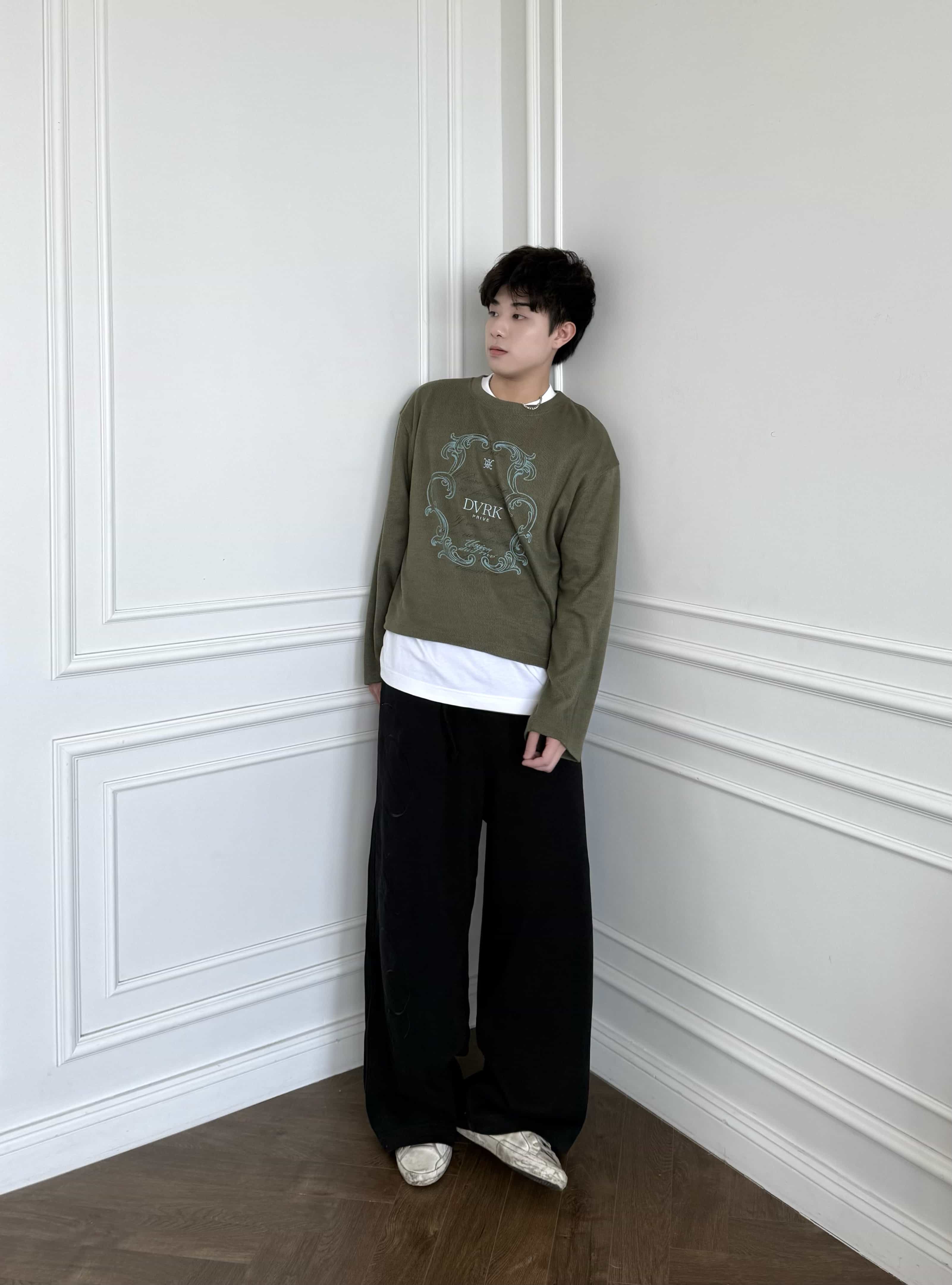 DVRK PRIVÉ ORNATE FRAME KNIT LONGSLEEVE - GREEN 11