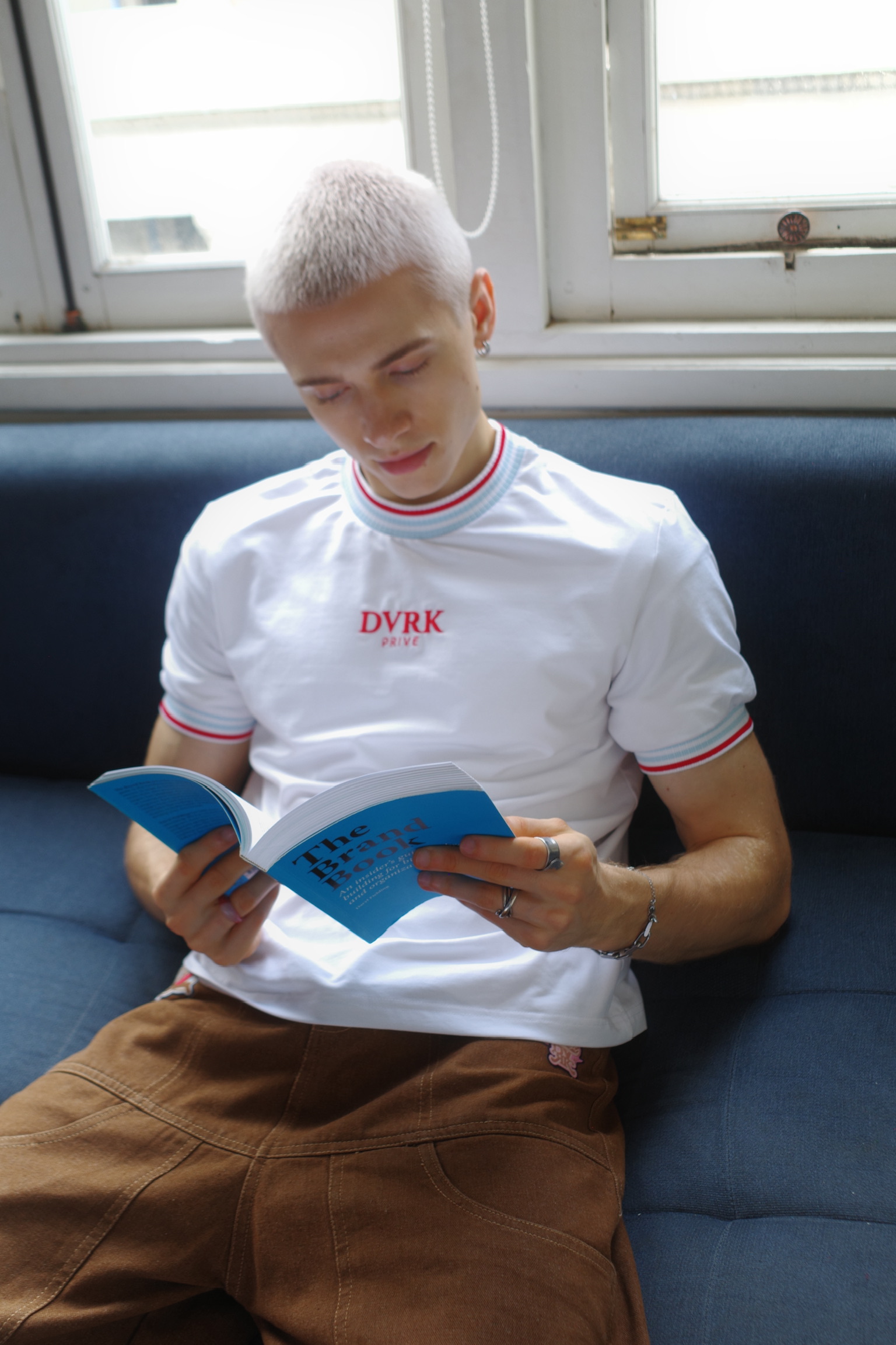 DVRK PRIVÉ STRIPE COLLAR TEE - CREAM 4