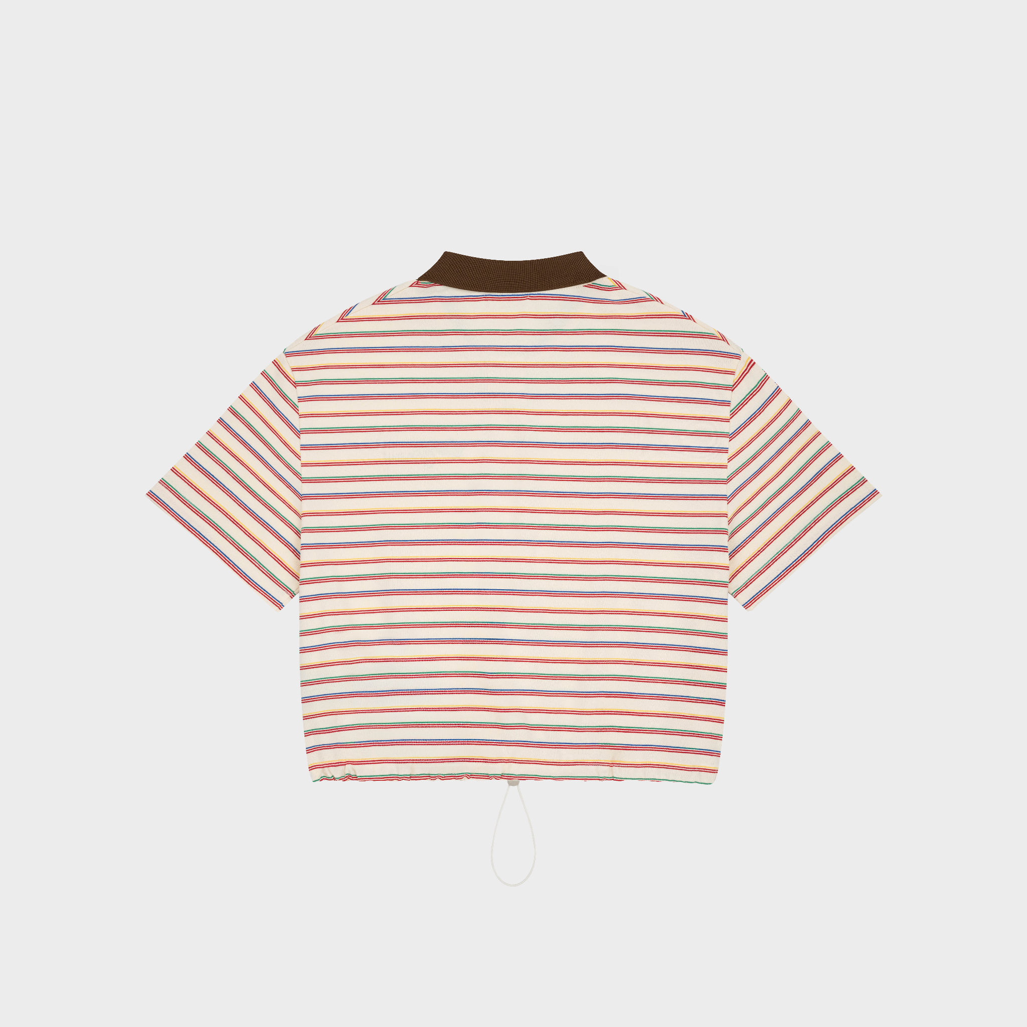 DVRK PRIVÉ THIN STRIPE CROP POLO - CREAM 2