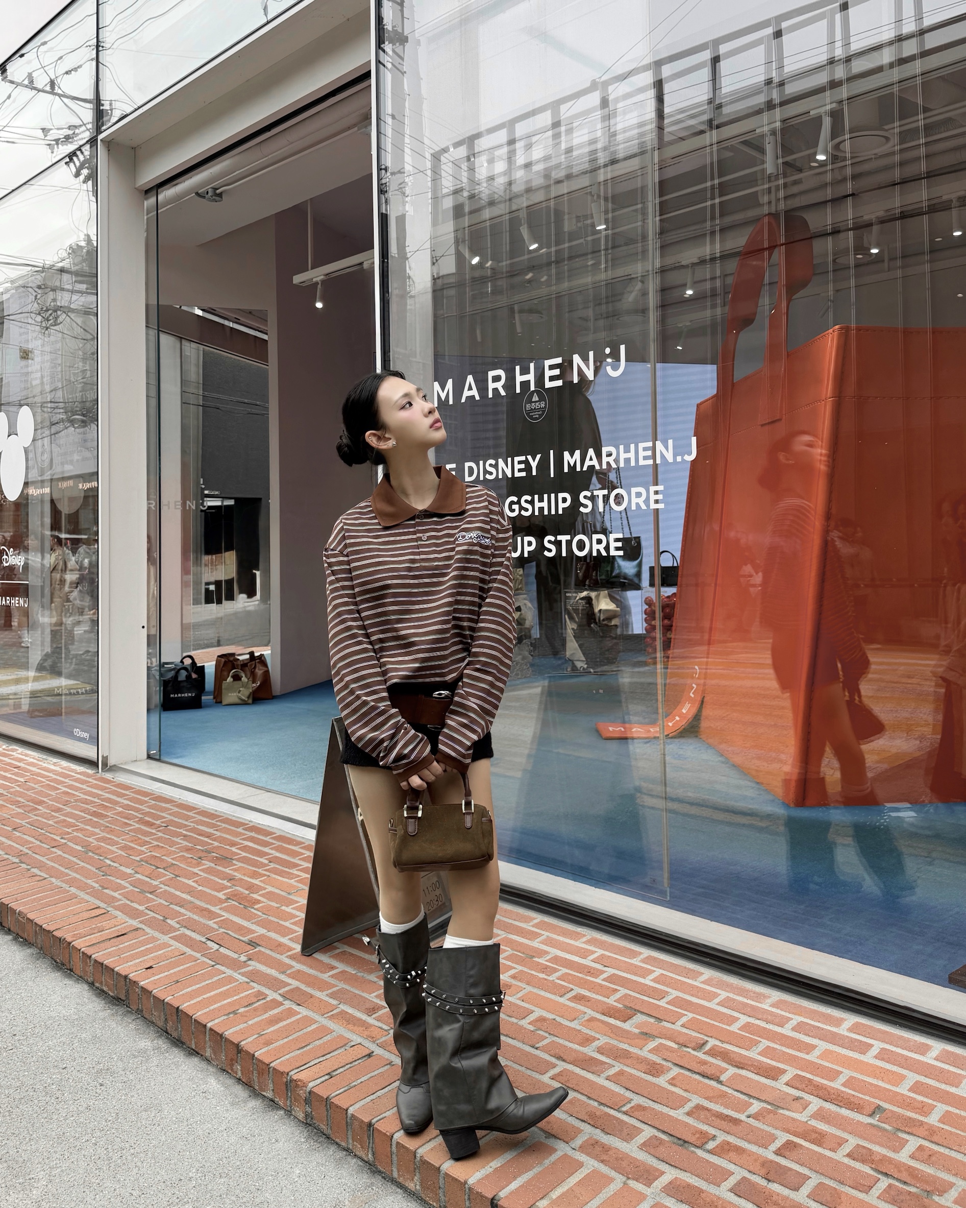 DVRK PRIVÉ THIN STRIPE LONGSLEEVES POLO - BROWN 6