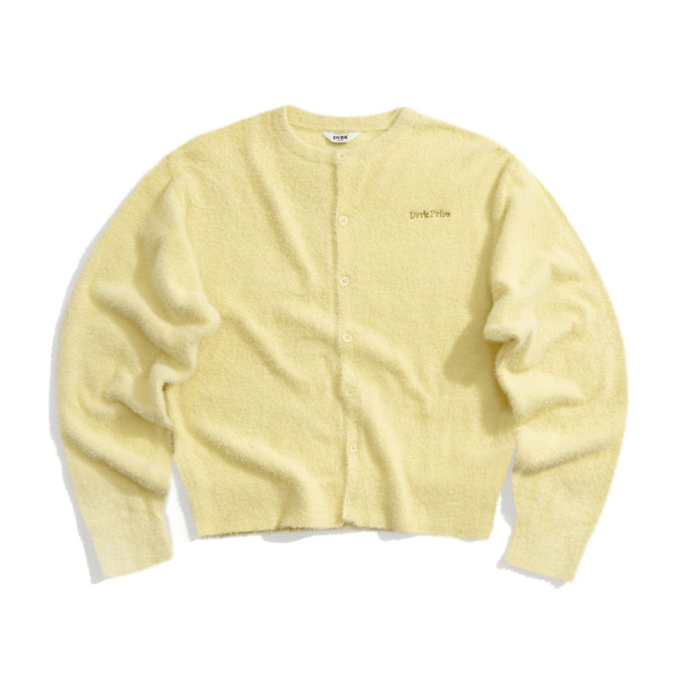 FUZZY CARDIGAN - YELLOW