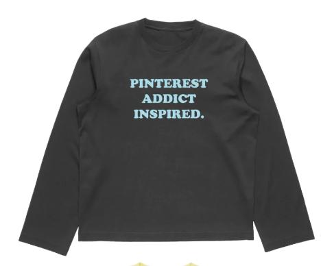 PINTEREST ADDICT LONGSLEEVE - BLACK - M 1