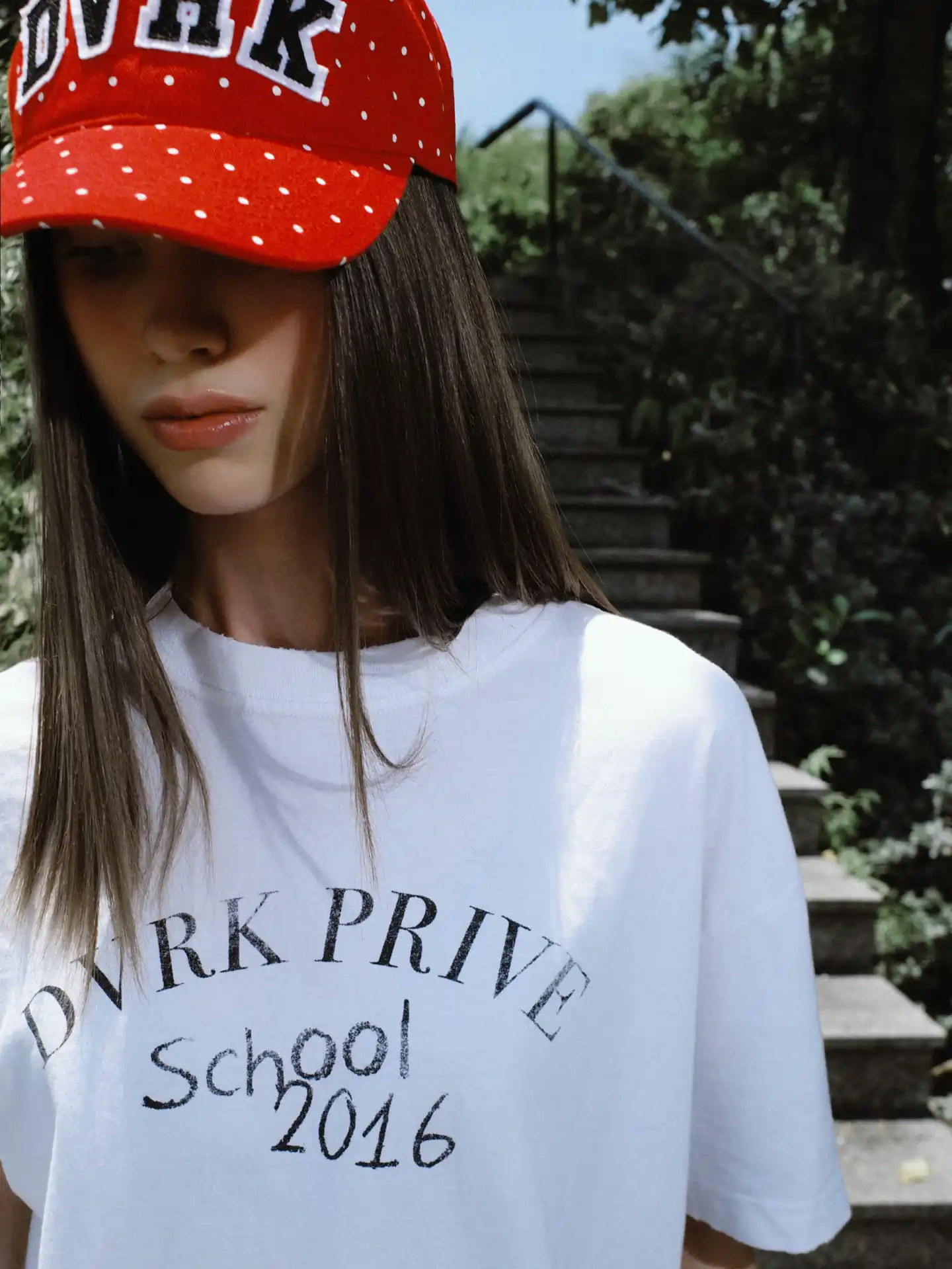 POLKA DOT CAP - RED