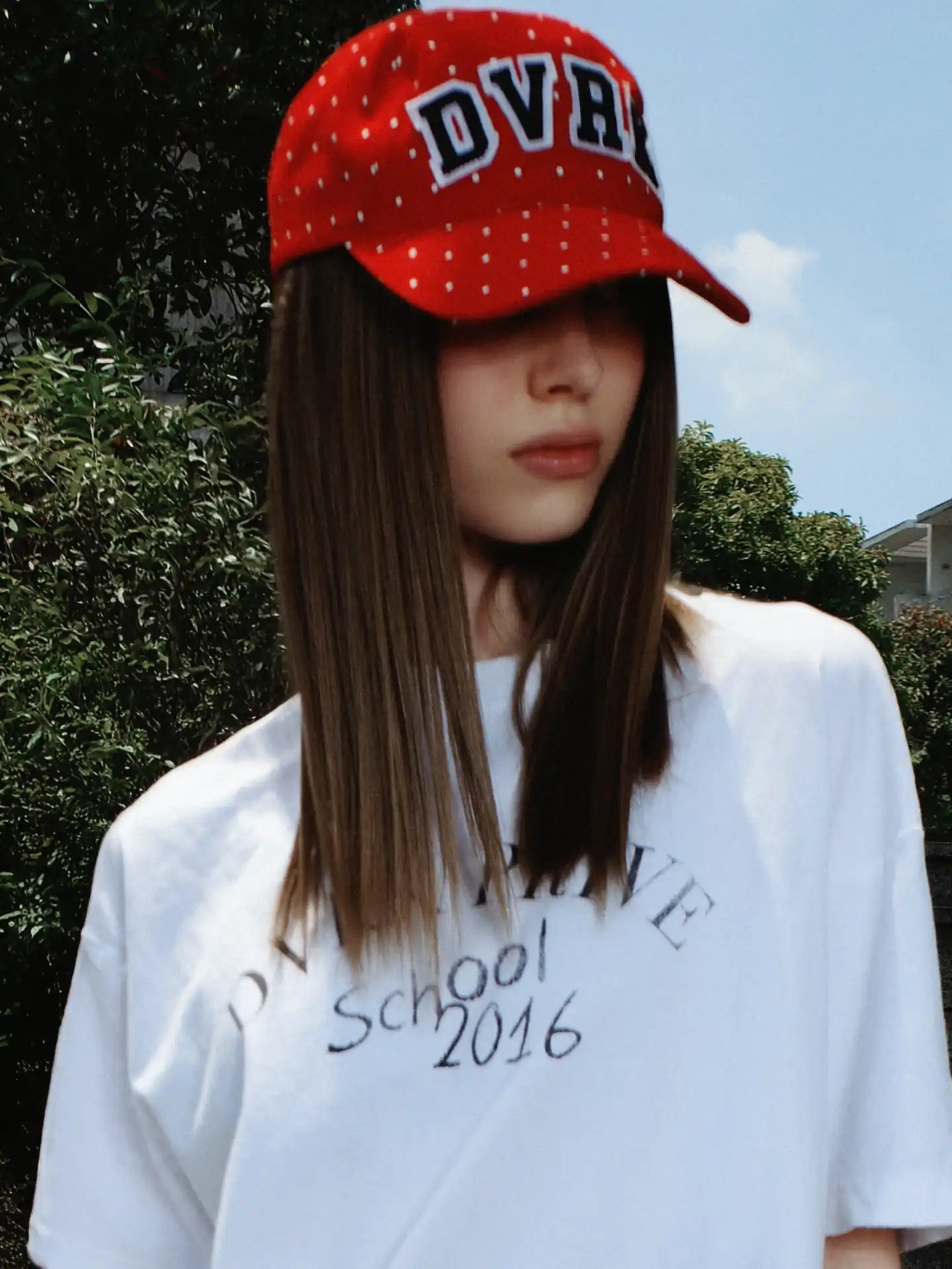 POLKA DOT CAP - RED 2