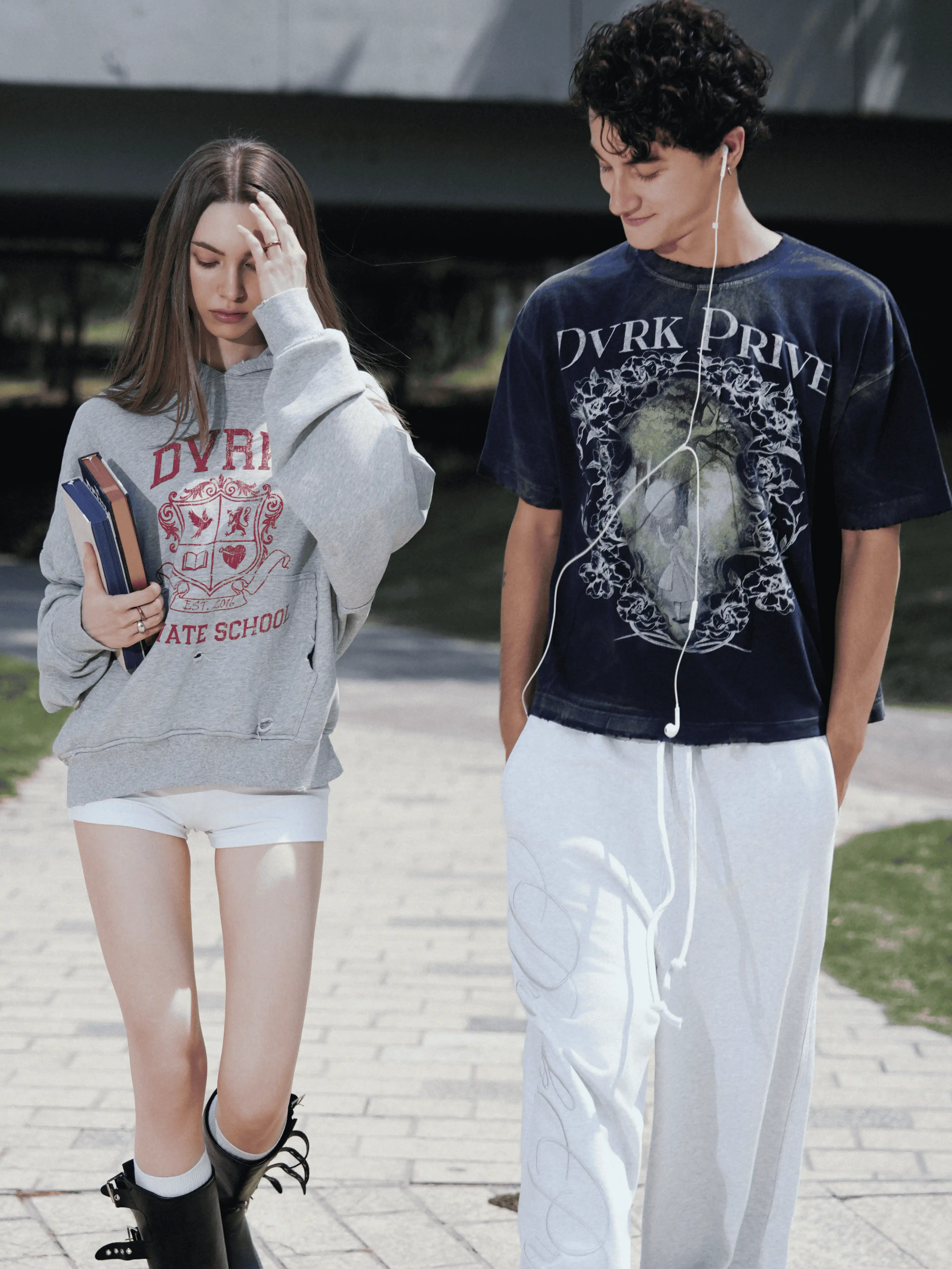 PRIVATE SCHOOL HOODIE - GREY