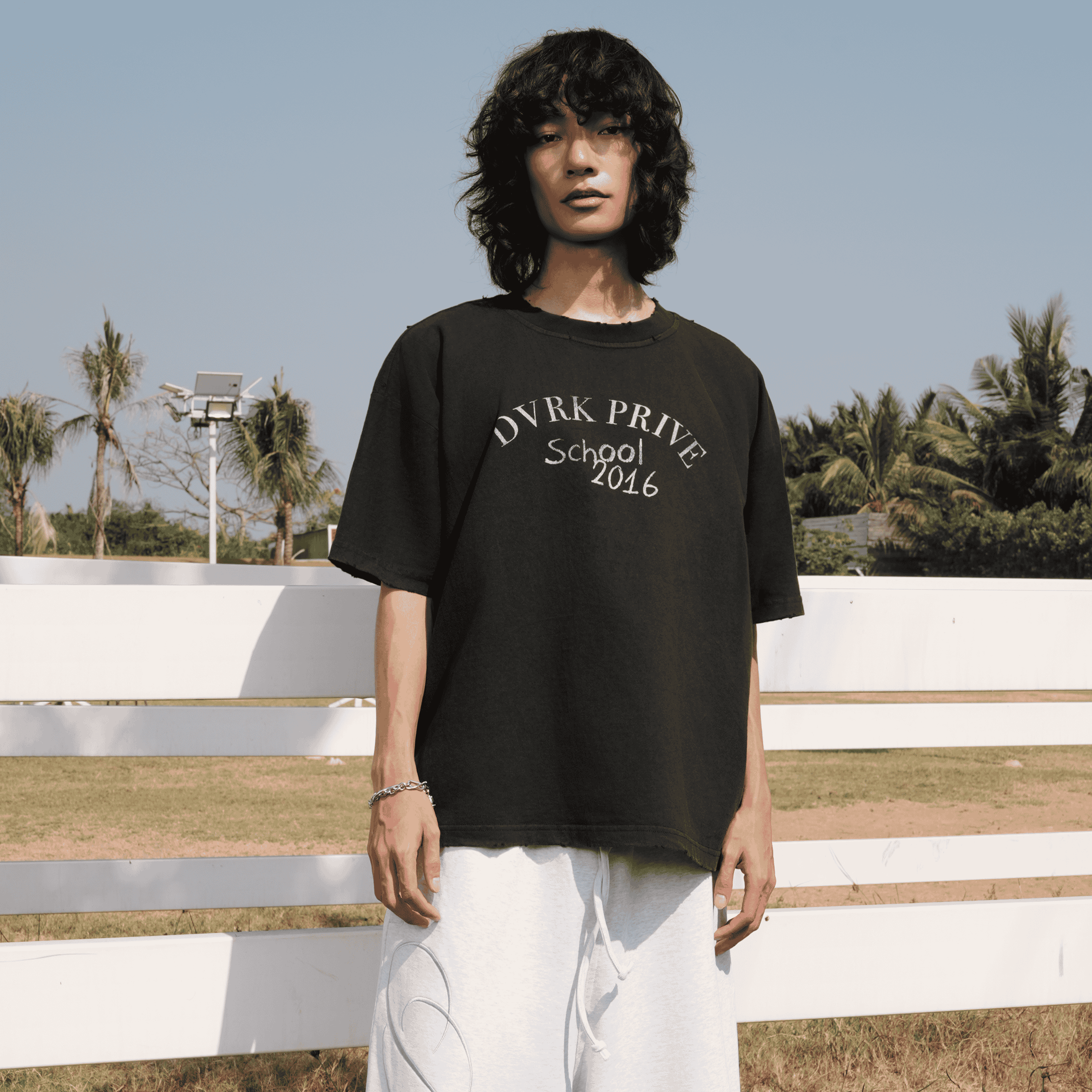 PRIVATE SCHOOL WASH TEE - BLACK 2
