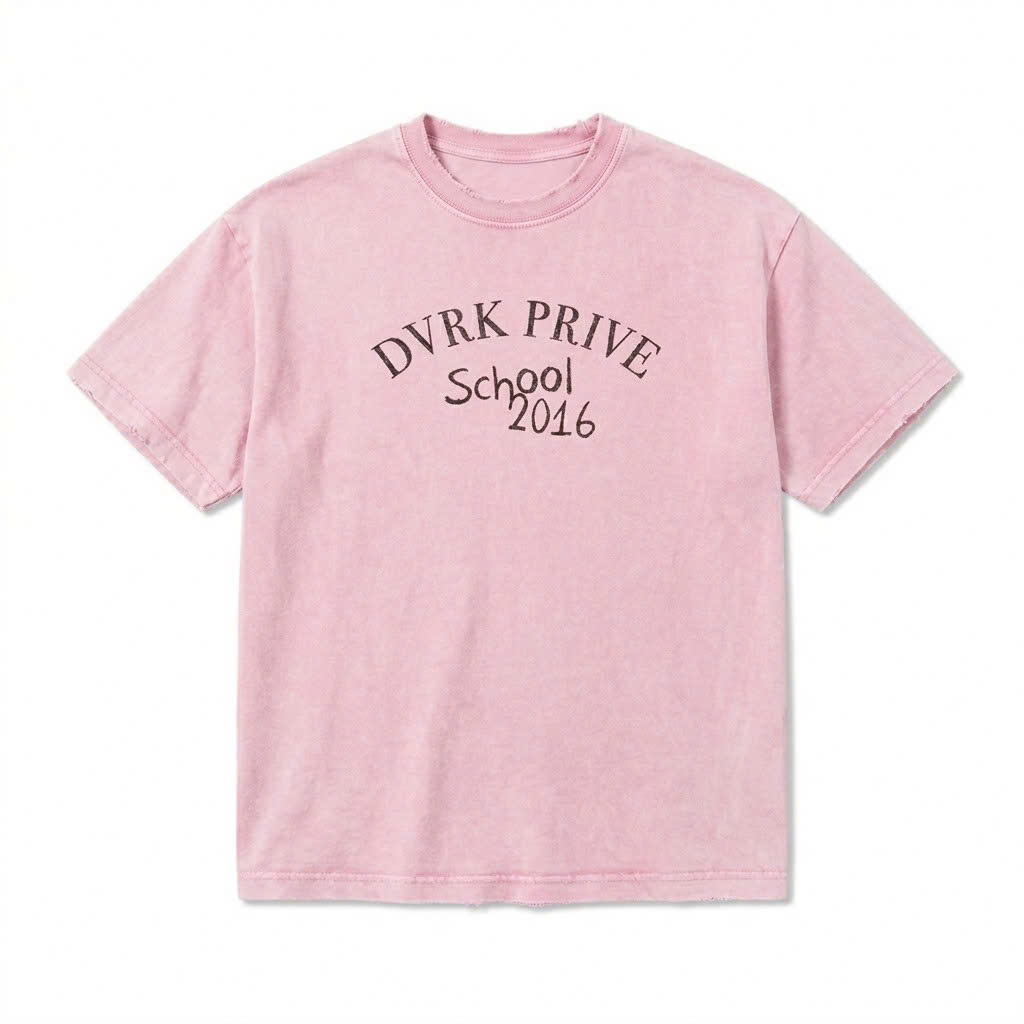 PRIVATE SCHOOL WASH TEE - PINK - M 1