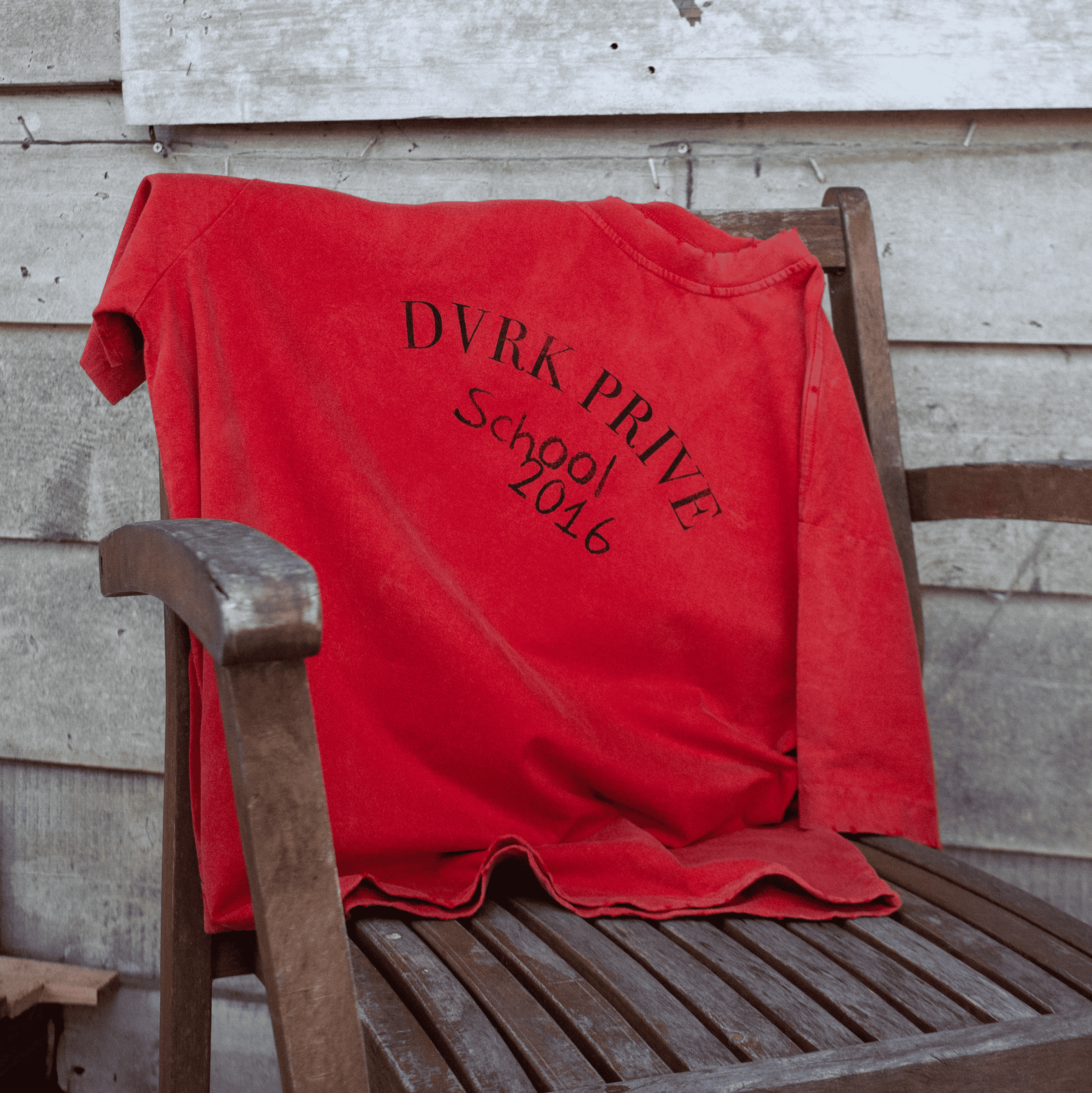 PRIVATE SCHOOL WASH TEE - RED 6