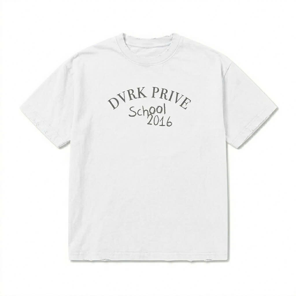 PRIVATE SCHOOL WASH TEE - WHITE