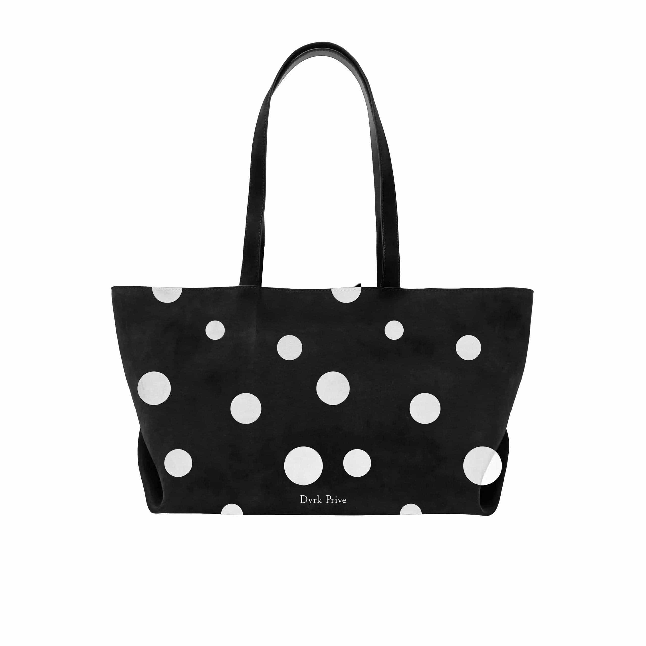 WHITE DOT TOTEBAG - BLACK 1