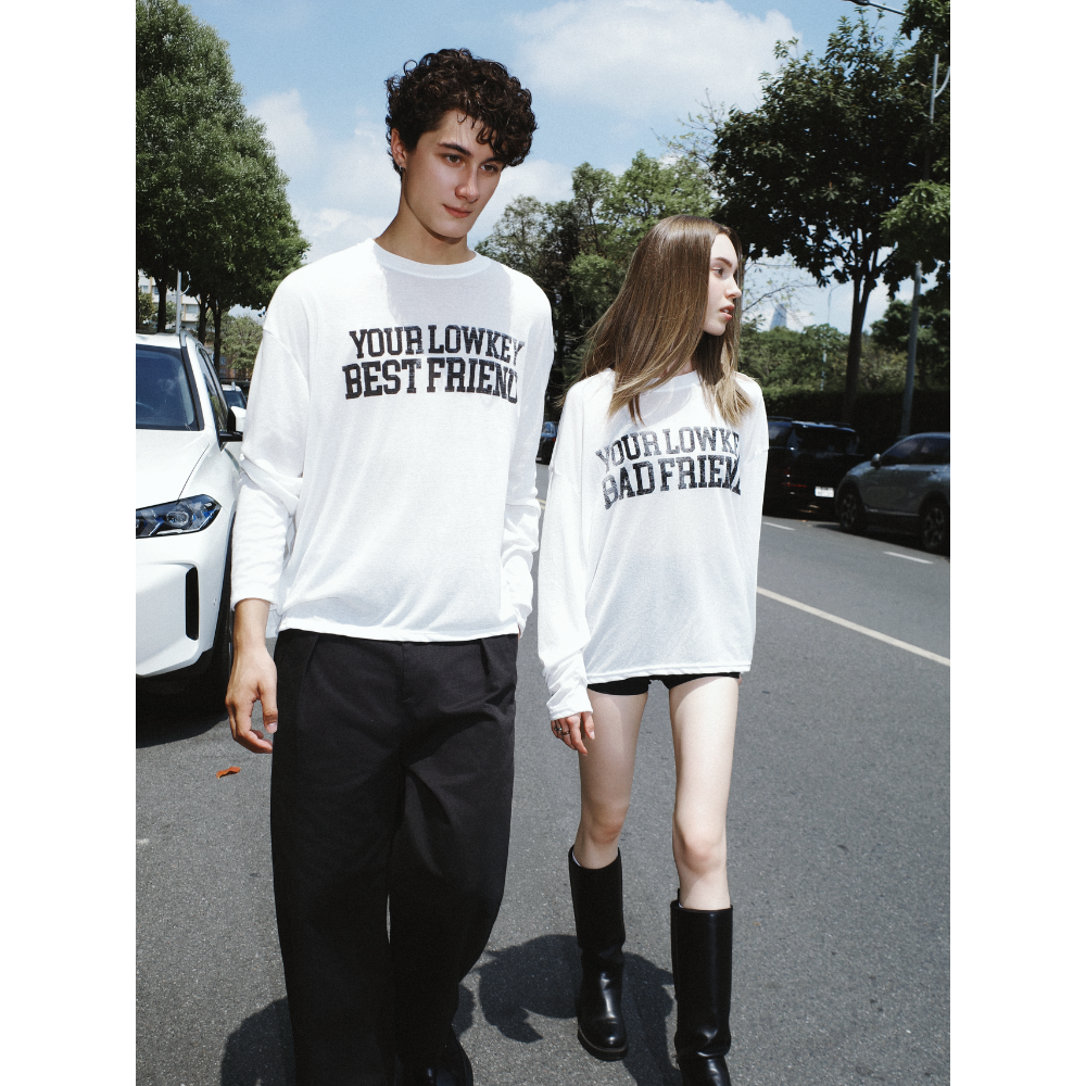 YOUR LOW KEY BEST FRIEND LONGSLEEVE - WHITE