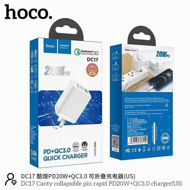 Củ Sạc Hoco DC17 - 20W Hỗ trợ sạc nhanh QC3.0 (New)