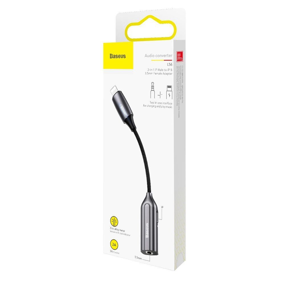 Đầu chuyển đổi 2in1 lightning 3.5mm Baseus CALL56-0A