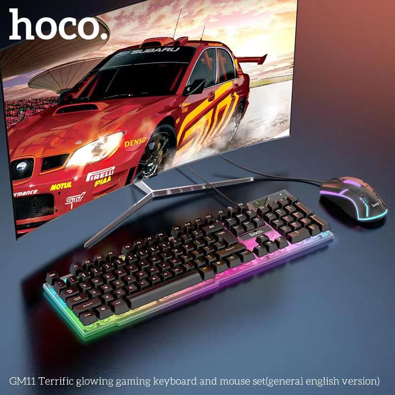 Combo bàn phím chuột gaming Hoco GM11 Led RGB