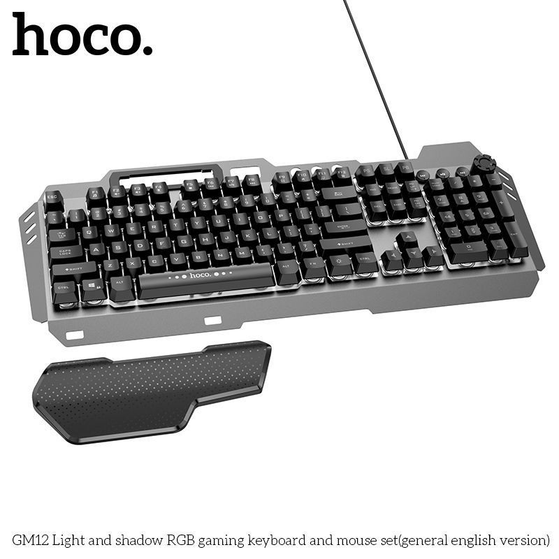 Bộ Bàn Phím Chuột Gaming Hoco GM12 có led RGB (Bản tiếng Anh)
