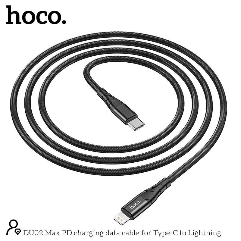 Cáp Dòng Sạc Nhanh PD 20W Hoco DU02 lightning 1m*