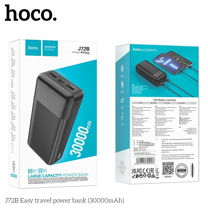 Pin sạc dự phòng J72B 30.000mAh