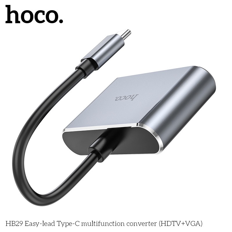 Bộ Chuyển Đổi Đa Chức Năng Hoco HB29 Easy-lead Type-C