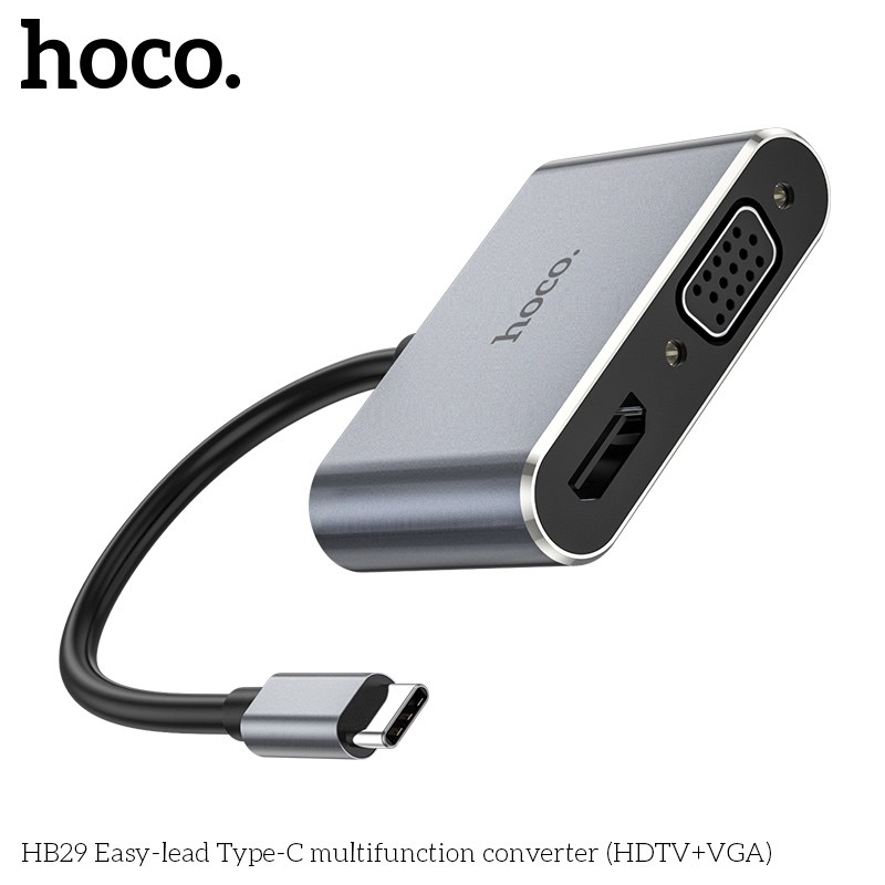 Bộ Chuyển Đổi Đa Chức Năng Hoco HB29 Easy-lead Type-C
