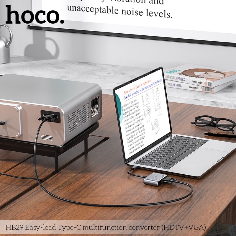 Bộ Chuyển Đổi Đa Chức Năng Hoco HB29 Easy-lead Type-C