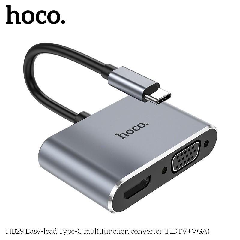 Bộ Chuyển Đổi Đa Chức Năng Hoco HB29 Easy-lead Type-C