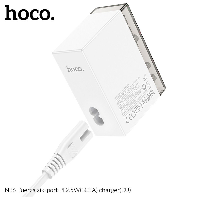 Củ sạc Hoco N36 6 cổng PD65W (3C 3A)