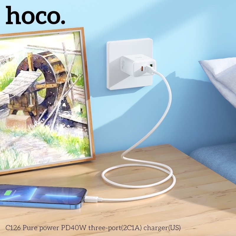 Củ Cáp Sạc Nhanh 40W Hoco C126