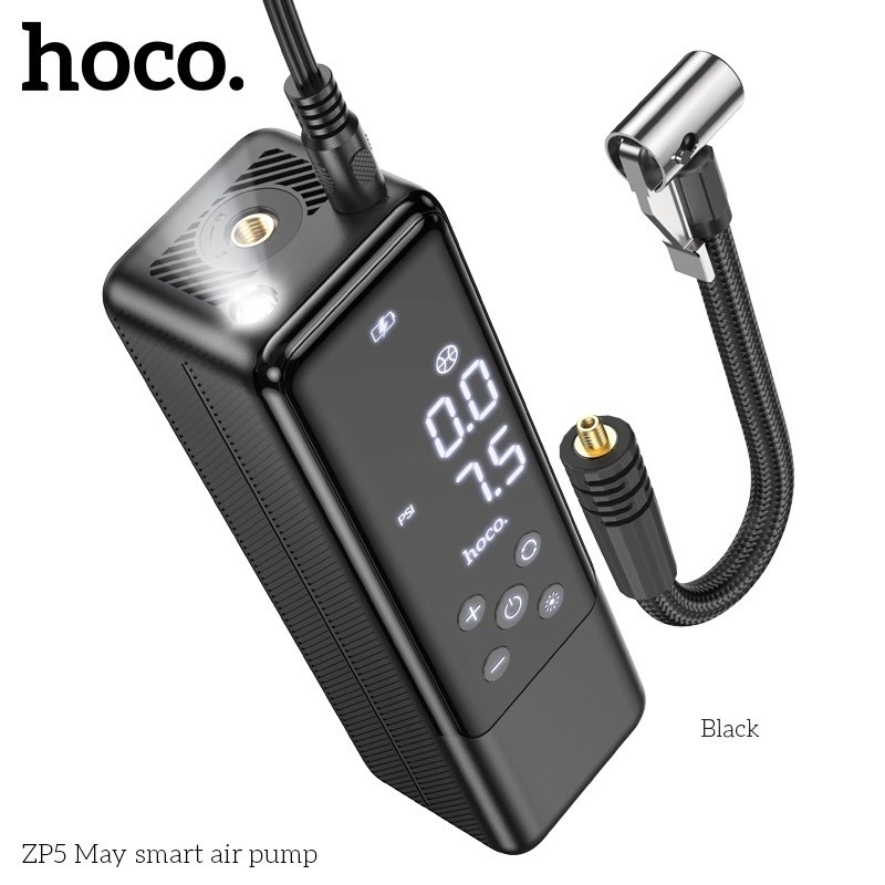 Máy Bơm ôtô Thông Minh Hoco ZP5 (Đen)