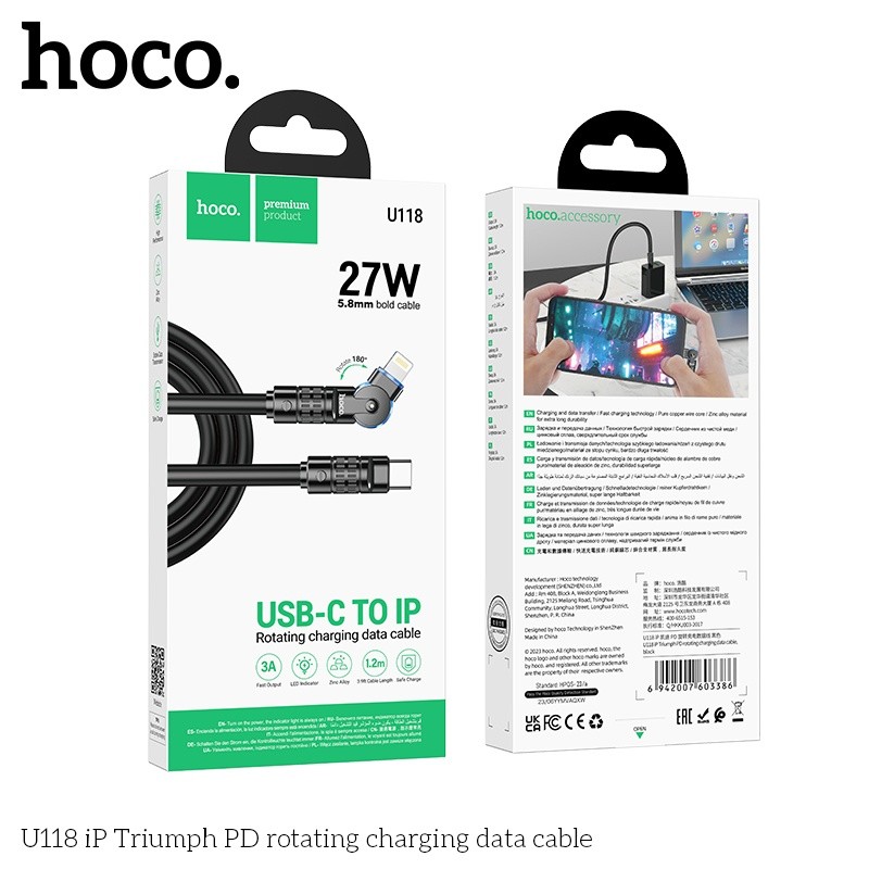 Cáp sạc nhanh Hoco U118 PD