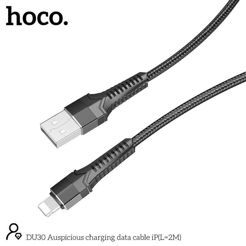 Cáp sạc Hoco DU30 lightning 2m