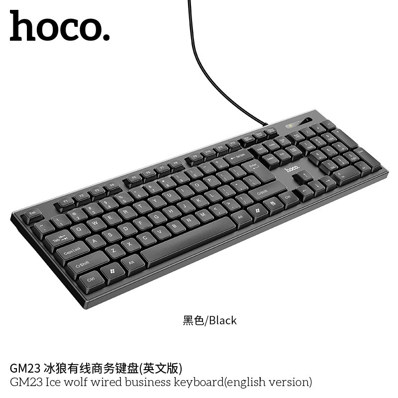 Bàn Phím Máy Tính Hoco GM23 Có Dây Ice wolf bản tiếng Anh